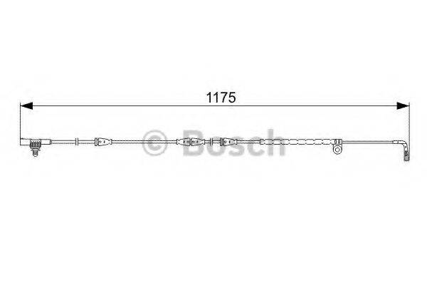 Сигналізатор, знос гальмівних колодок BOSCH 1 987 473 032