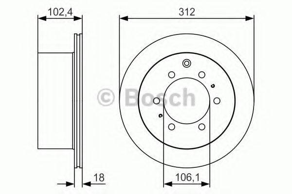 гальмівний диск BOSCH 0 986 479 R57