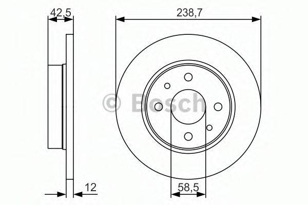 гальмівний диск BOSCH 0 986 479 R61