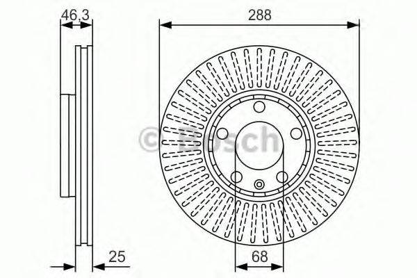 гальмівний диск BOSCH 0 986 479 R82