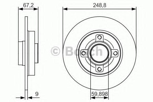 гальмівний диск BOSCH 0 986 479 S42