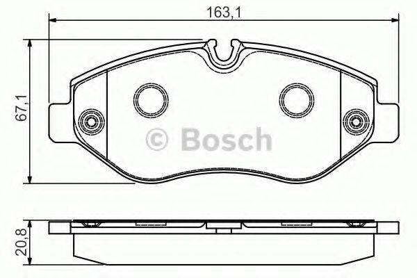 Комплект гальмівних колодок, дискове гальмо BOSCH 0 986 495 098