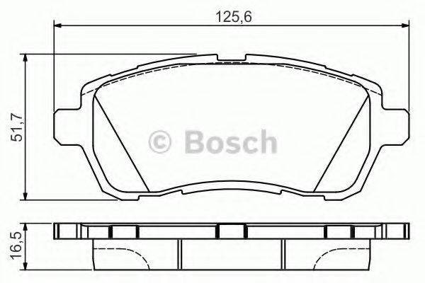 Комплект гальмівних колодок, дискове гальмо BOSCH 0 986 495 108