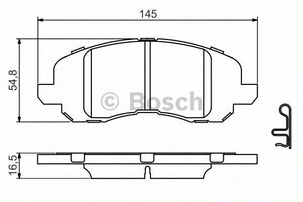 Комплект гальмівних колодок, дискове гальмо BOSCH 0 986 494 575