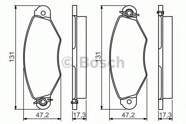 Комплект гальмівних колодок, дискове гальмо BOSCH 0 986 495 235