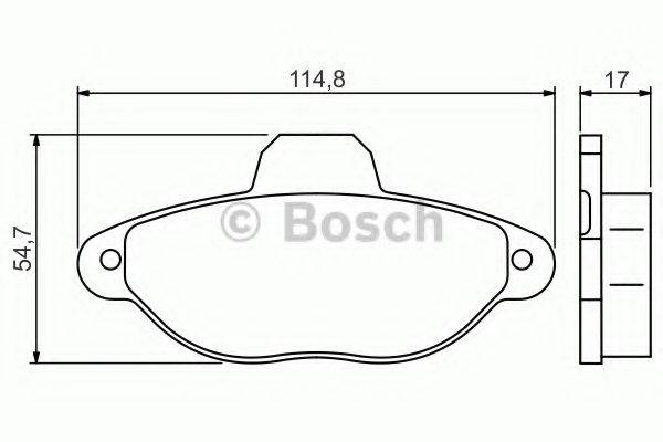 Комплект гальмівних колодок, дискове гальмо BOSCH 0 986 495 255