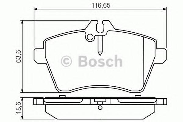 Комплект гальмівних колодок, дискове гальмо BOSCH 0 986 495 273