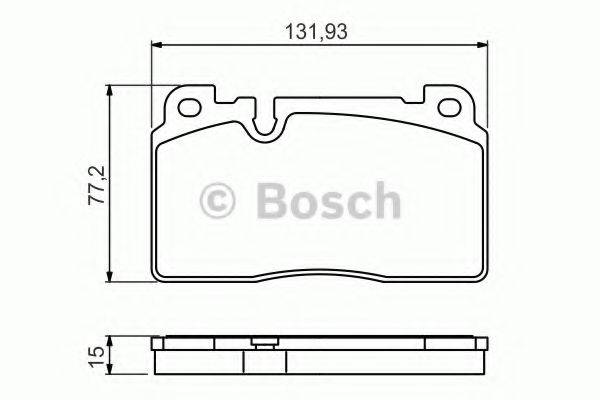 Комплект гальмівних колодок, дискове гальмо BOSCH 0 986 494 702