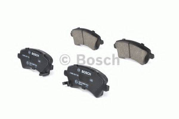 Комплект гальмівних колодок, дискове гальмо BOSCH 0 986 424 735