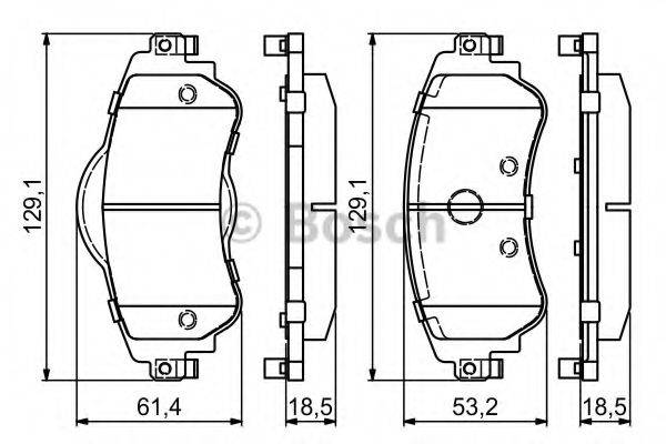 Комплект гальмівних колодок, дискове гальмо BOSCH 0 986 494 690