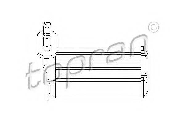 Теплообмінник, опалення салону TOPRAN 103 147