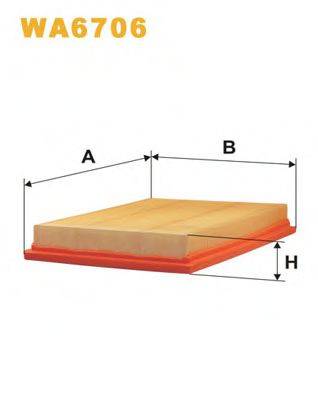 Повітряний фільтр WIX FILTERS WA6706