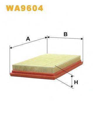 Повітряний фільтр WIX FILTERS WA9604