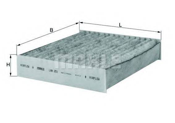 Фільтр, повітря у внутрішньому просторі KNECHT LAK 251