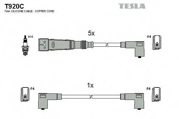 Комплект дротів запалення TESLA T920C