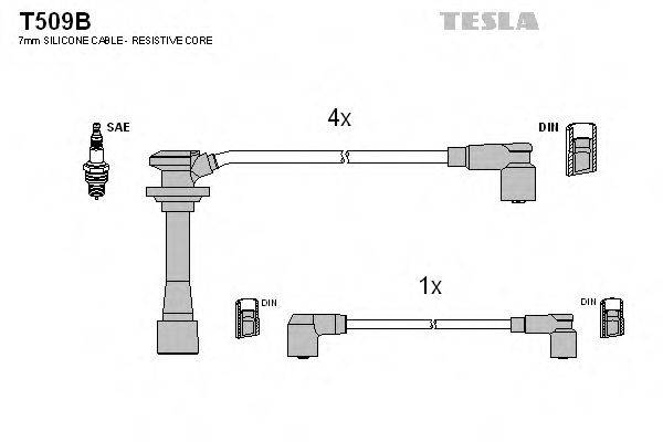 Комплект дротів запалення TESLA T509B