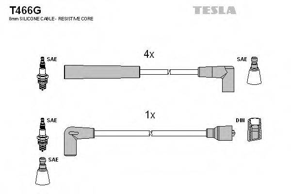 Комплект дротів запалення TESLA T466G