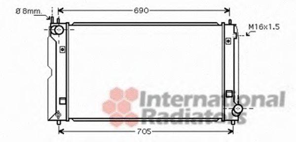 Радіатор, охолодження двигуна VAN WEZEL 53002386