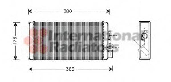 Теплообмінник, опалення салону VAN WEZEL 30006188