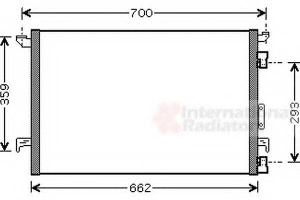 Конденсатор, кондиціонер VAN WEZEL 37005333