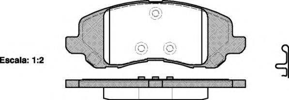 Комплект гальмівних колодок, дискове гальмо WOKING P9043.20