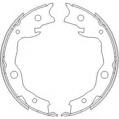 Комплект гальмівних колодок, стоянкова гальмівна система WOKING Z4752.00