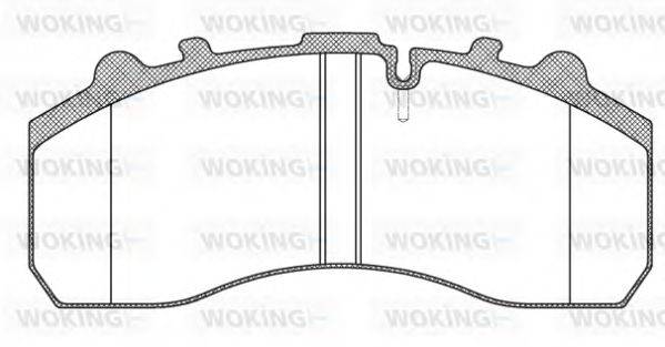 Комплект гальмівних колодок, дискове гальмо WOKING JSA 7373.10