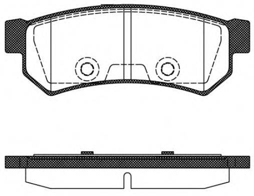 Комплект гальмівних колодок, дискове гальмо WOKING P11483.10