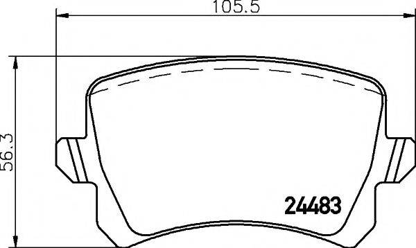 Комплект гальмівних колодок, дискове гальмо TEXTAR 2448302