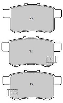 Комплект гальмівних колодок, дискове гальмо FREMAX FBP-1824