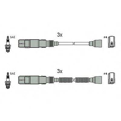 Комплект дротів запалення HITACHI 134952