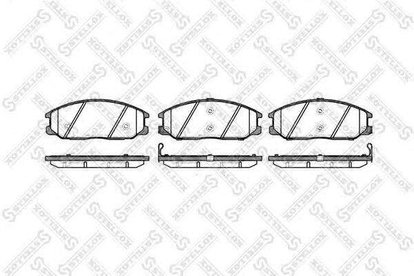 Комплект гальмівних колодок, дискове гальмо STELLOX 782 012B-SX
