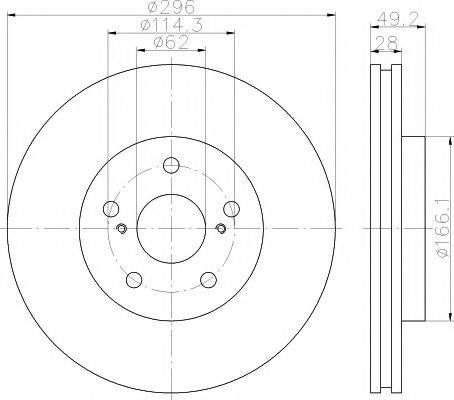 гальмівний диск HELLA PAGID 8DD 355 111-681