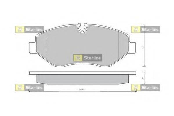 Комплект гальмівних колодок, дискове гальмо STARLINE BD S426