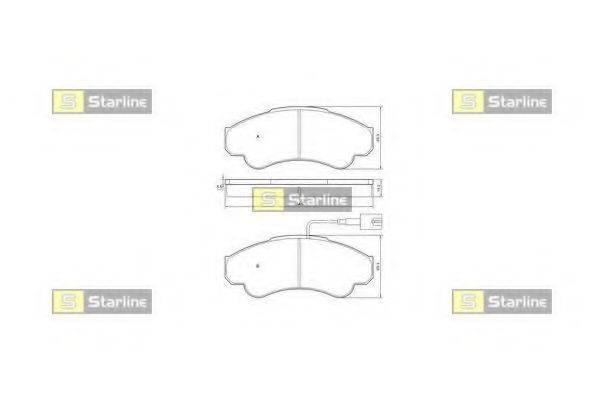 Комплект гальмівних колодок, дискове гальмо STARLINE BD S840P