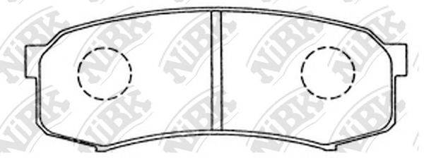 Комплект гальмівних колодок, дискове гальмо NIBK PN1243