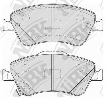 Комплект гальмівних колодок, дискове гальмо NIBK PN1834