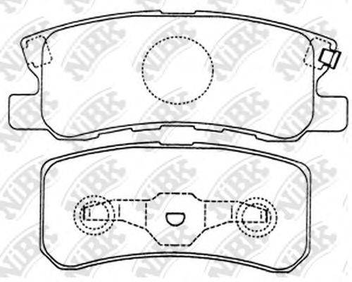 Комплект гальмівних колодок, дискове гальмо NIBK PN3450