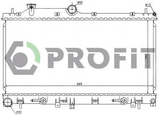 Радіатор, охолодження двигуна PROFIT PR 2910A2