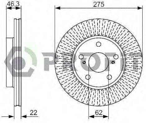 гальмівний диск PROFIT 5010-1789