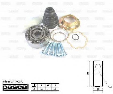 Шарнірний комплект, приводний вал PASCAL G7W005PC