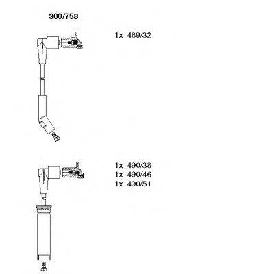 Комплект дротів запалення BREMI 300/758
