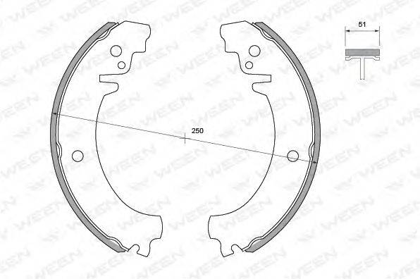 Комплект гальмівних колодок WEEN 152-2001