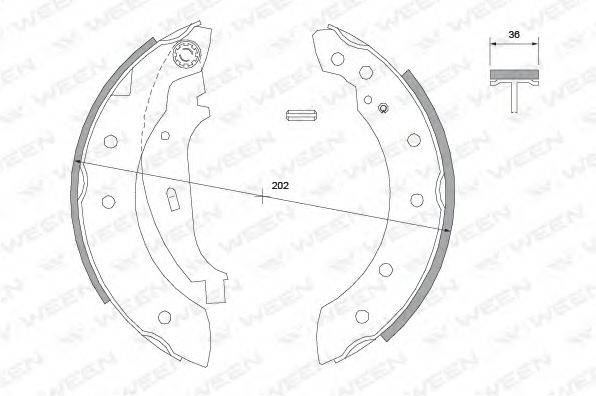 Комплект гальмівних колодок WEEN 152-2010