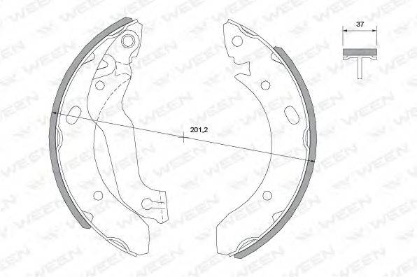 Комплект гальмівних колодок WEEN 152-2013
