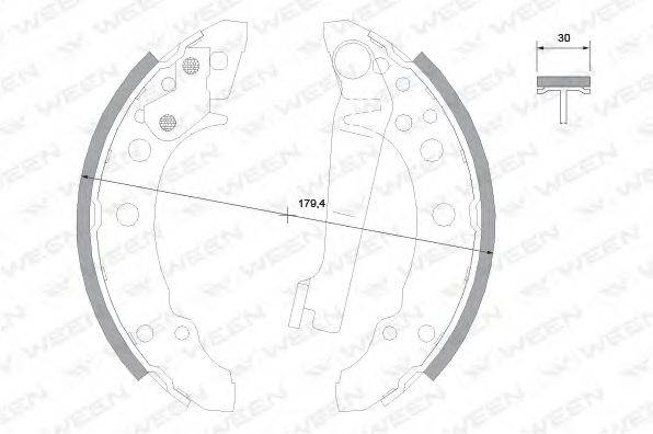 Комплект гальмівних колодок WEEN 152-2017