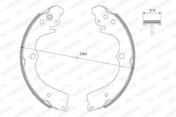 Комплект гальмівних колодок WEEN 152-2059