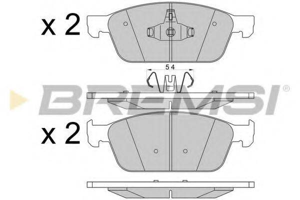 Комплект гальмівних колодок, дискове гальмо BREMSI BP3546