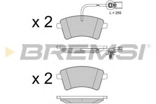 Комплект гальмівних колодок, дискове гальмо BREMSI BP3562