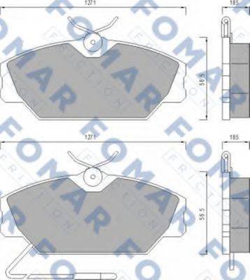 Комплект гальмівних колодок, дискове гальмо FOMAR FRICTION FO 447881